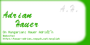 adrian hauer business card